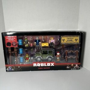 New ROBLOX Zombie Apocalypse Takeover 23pc Action Figure Playset People Vehicles